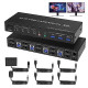 USB 3.0 KVM Switch 2 Monitors 4 Computers Displayport 4K 60Hz