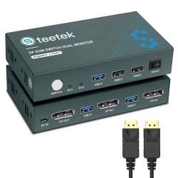 2 Port DP USB 3.0 KVM Switch 4K@60Hz
