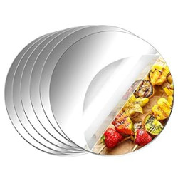 6 Pack Acrylic Round Mirrors Non Glass