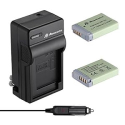 2 Pack NB-13L Battery and Travel Charger Compatible with Canon PowerShot G5