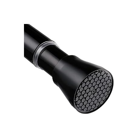 Black Spring Tension Curtain Rod 28-52 Inches