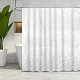 Shower Curtain White with Hooks 72 x 72 Inch