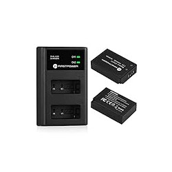 2-Pack LP-E17 Battery and Dual USB Charger Compatible