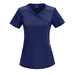 Women Scrubs Top Mock Wrap 2625A