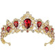 Red Royal Crystal Tiaras for Women