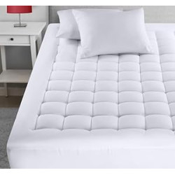 Pillow Top Mattress Topper (54x75 Inches, White)