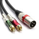 1.5 Meters XLR Male to Dual RCA Male Plug Stereo Audio