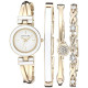 Women's Bangle Watch and Premium Crystal Accented Bracelet Set