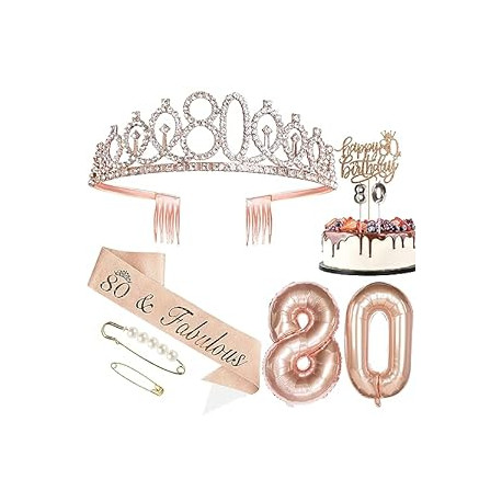 9pcs 80th Birthday Pack for Women CoFashion 80 Birthday