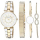 Anne Klein Women's Premium Crystal Accented Watch and Bracelet Set