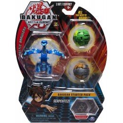 Bakugan Starter Pack 3-Pack, Serpenteze, Collectible Action Figures