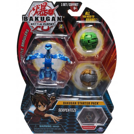 Bakugan Starter Pack 3-Pack, Serpenteze, Collectible Action Figures