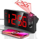 Alarm Clock, Digital Clock with 180° Rotatable Projecto