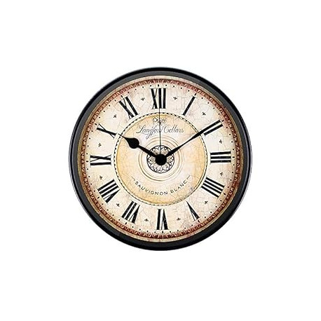 12 inch Metal Black Wall Clock