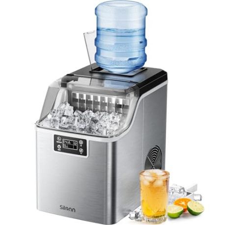 Ice Maker, 45lbs Per Day, 24Pcs Ice Cubes in 13 Min