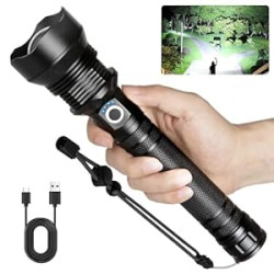 Rechargeable High Lumen Flashlight, 900,000 Lumens