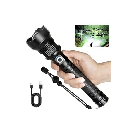 Rechargeable High Lumen Flashlight, 900,000 Lumens