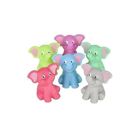 2 Inch Rubber Water Squirting Elephants, One Dozen