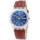 Swatch Men's Analogue Quartz Watch with Leather Strap GE709
