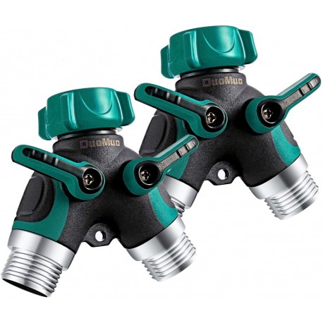 2 Pack 2 Way Y Hose Splitter Hose Connector Garden Outdoor Faucet