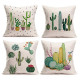 Throw Pillow Cushion Cover 18 x 18 Inches Set of 4 (Set of 4 Succulents & Cactus)