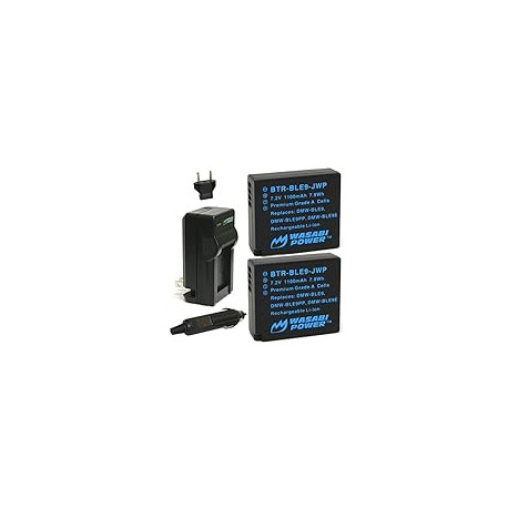 (2-Pack) and Charger for Panasonic DMW-BLE9
