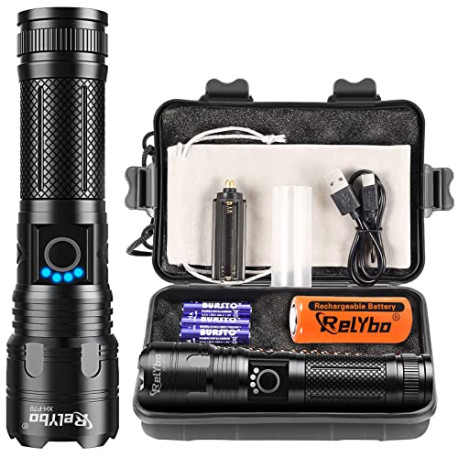 High Lumens Rechargeable, LED Flashlight Super Bright 250000