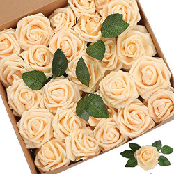 Artificial Flowers Roses 100pcs Champagne Roses