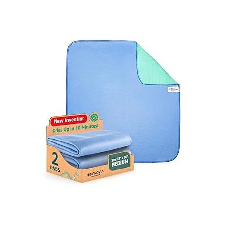 Washable Underpads, 34" x 36" (Pack of 2)