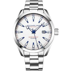 Mens Wrist Watch White Analog Dial with Date