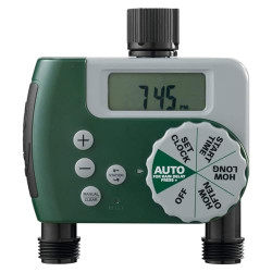Digital 2 Outlet Hose Faucet Timer