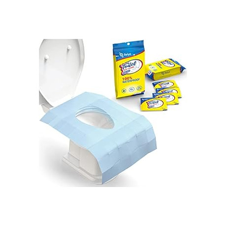 Toilet Seat Covers Disposable 100% Waterproof (20 Pack)
