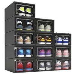 12 Pack Shoe Organizer Boxes