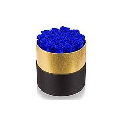 Royal Blue Preserved Roses Handmade Real Roses in Flowers Box That Last a Year