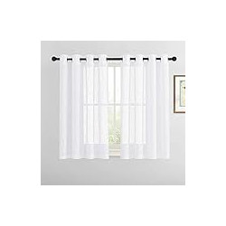Filter Sunlight for Kitchen, Nursery, RV, W 52" x L 45", 2 Panels, White