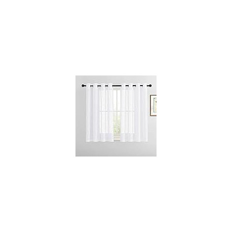 Filter Sunlight for Kitchen, Nursery, RV, W 52" x L 45", 2 Panels, White