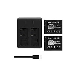2 x 1350mAh Rechargeable Action Camera Battery