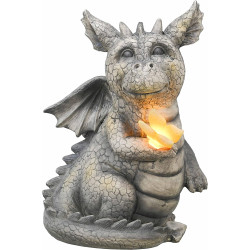 Dragon Decor Garden Statues & Sculpture with Solar Outdoor Lights