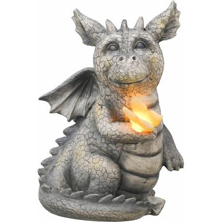 Dragon Decor Garden Statues & Sculpture with Solar Outdoor Lights