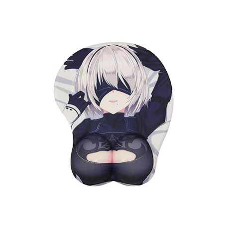 Mouse Pad with Gel Wrist Support, Non Slip (Black)