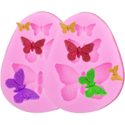 2 Pack Butterfly Molds Silicone Mini Butterfly