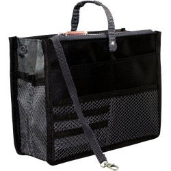 Handbag Purse Organizer Insert - 18 Compartments - Black