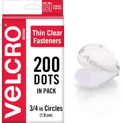 Brand Thin Clear Dots with Adhesive | 200Pk | 3/4" Circles
