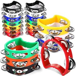 21 Pieces Plastic Percussion Tambourine for Adults