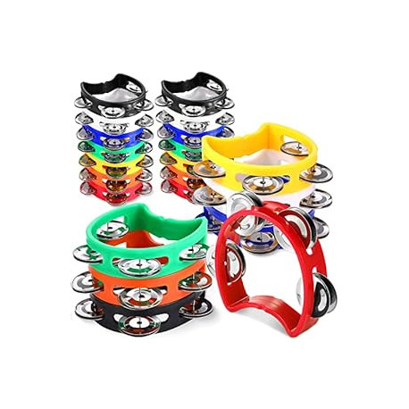 21 Pieces Plastic Percussion Tambourine for Adults