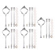 5 Sets Crown 3 Tier Cake Stand Fittings Hardware Holder for Wedding and Party - Silver