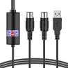 USB MIDI Cable-Upgrade Professional MIDI to USB in-Out Cable