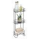 Steel Bathroom Caddy Organizer with Three Wire Basket Shelves
