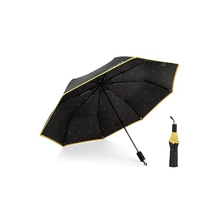 Travel Compact Rain Parasol Ballet Umbrella with Teflon Coating and 360 Degree Rotating (Balck)