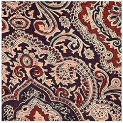 Paisley Silk Wild Rag Scarf - Plum/Maroon Multi